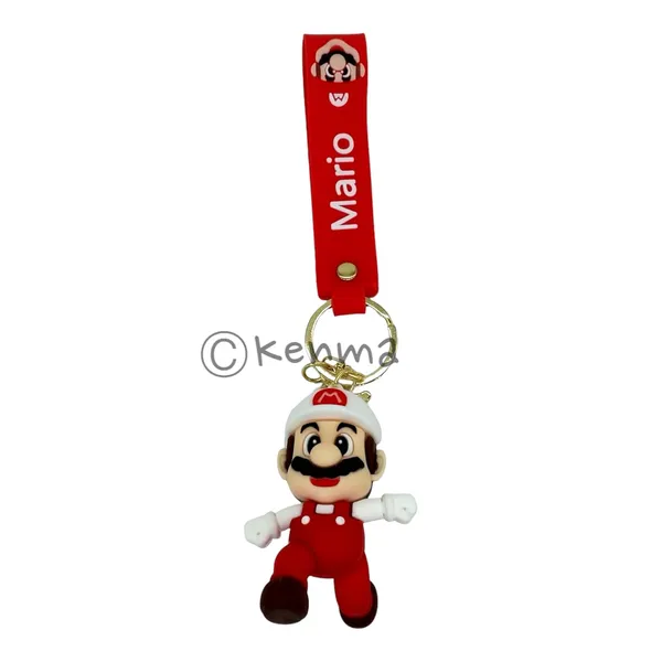__Cute_White_&_Red_Mario_Running_3D_Lanyard_Keychain_With_Charms_For_Keys,Bags_&_Birthday_Return_Gifts_For_Girls_Boys_Keyrings