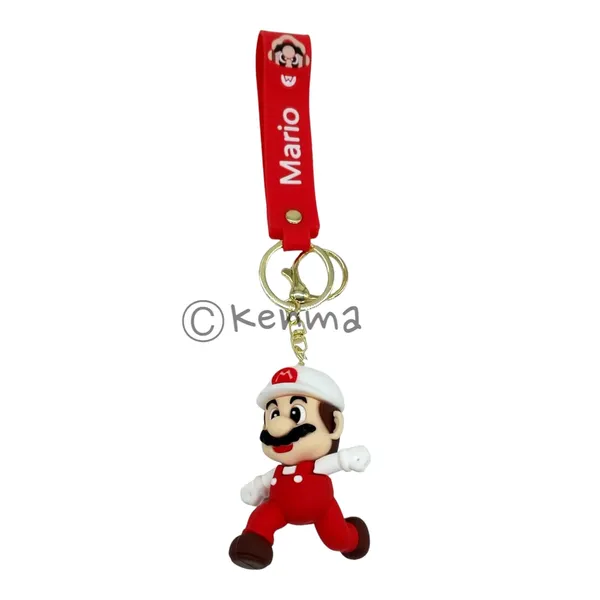 __Cute_White_&_Red_Mario_Running_3D_Lanyard_Keychain_With_Charms_For_Keys,Bags_&_Birthday_Return_Gifts_For_Girls_Boys_Keyrings