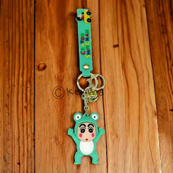 __3D_Crayon_Shinchan_Green_Model_1_With_Lanyard_Keychain_With_Charms_For_Keys,Bags_&_Birthday_Return_Gifts_For_Girls_Boys_Keyrings