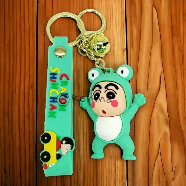 __3D_Crayon_Shinchan_Green_Model_1_With_Lanyard_Keychain_With_Charms_For_Keys,Bags_&_Birthday_Return_Gifts_For_Girls_Boys_Keyrings