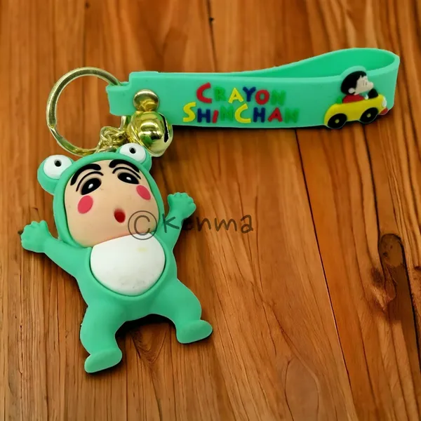 __3D_Crayon_Shinchan_Green_Model_1_With_Lanyard_Keychain_With_Charms_For_Keys,Bags_&_Birthday_Return_Gifts_For_Girls_Boys_Keyrings