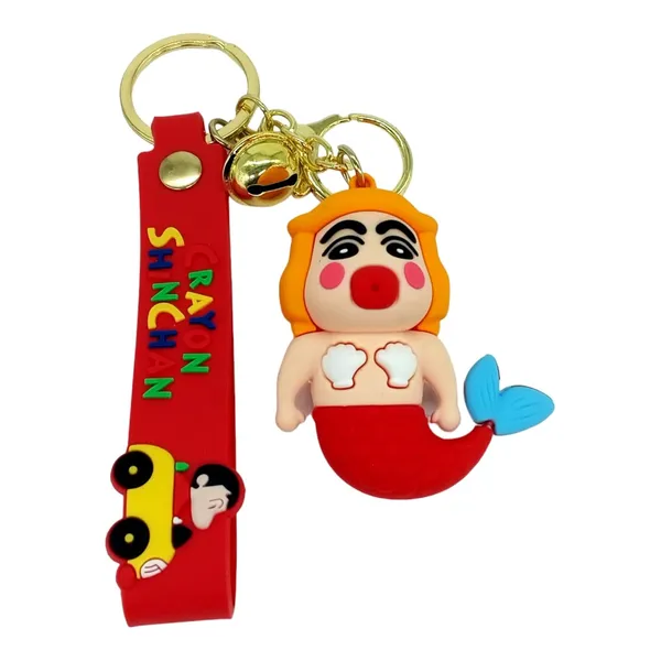 __3D_Cute_Shinchan_X_Mermaid_Lanyard_Keychain_With_Charms_For_Keys,Bags_&_Birthday_Return_Gifts_For_Girls_Boys_Keyrings