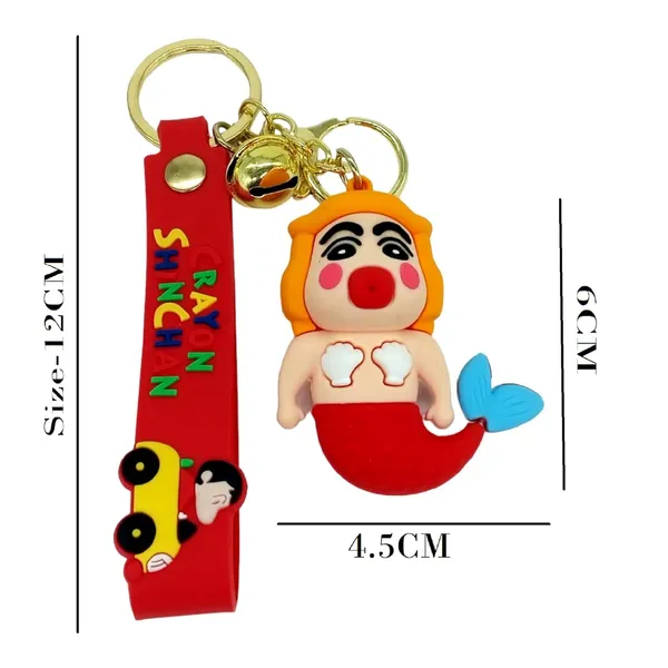 __3D_Cute_Shinchan_X_Mermaid_Lanyard_Keychain_With_Charms_For_Keys,Bags_&_Birthday_Return_Gifts_For_Girls_Boys_Keyrings