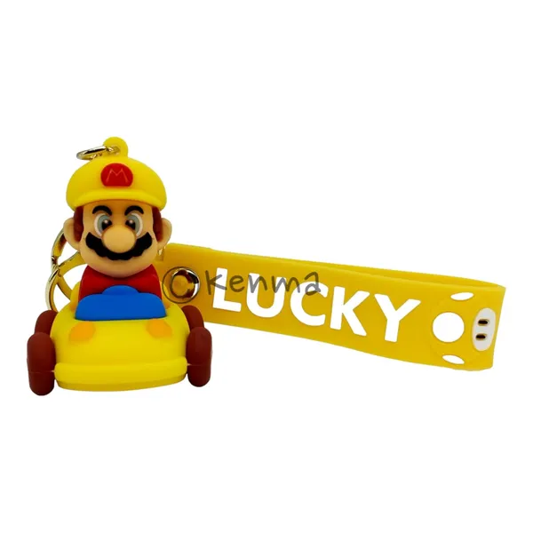 __Green_Mario_Cute_3D_Super_Mario_On_Car_Game_With_Lanyard_Keychains_With_Charms_For_Keys,Bags_&_Birthday_Return_Gifts_Keyrings