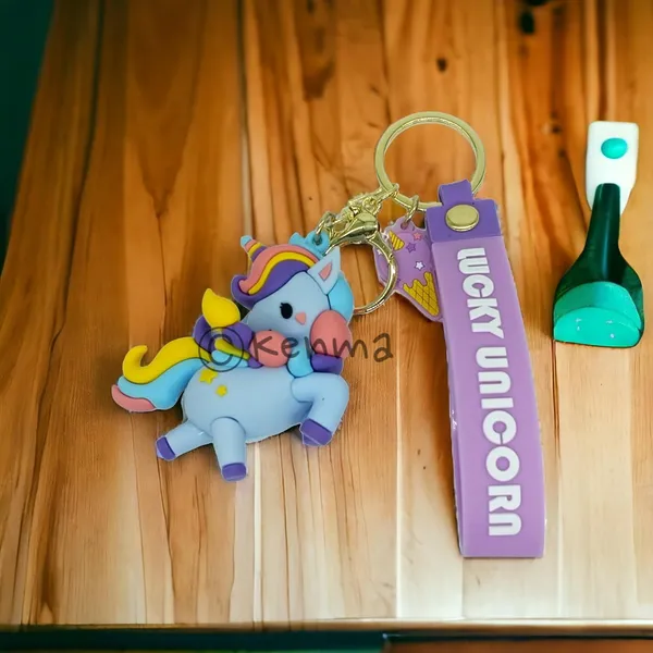__Cute_Blue_Unicorn_Lanyard_Keychain_With_Charms_For_Keys,Bags_&_Birthday_Return_Gifts_For_Girls_Boys_Keyrings_Model_2