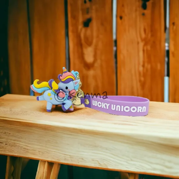 __Cute_Blue_Unicorn_Lanyard_Keychain_With_Charms_For_Keys,Bags_&_Birthday_Return_Gifts_For_Girls_Boys_Keyrings_Model_2