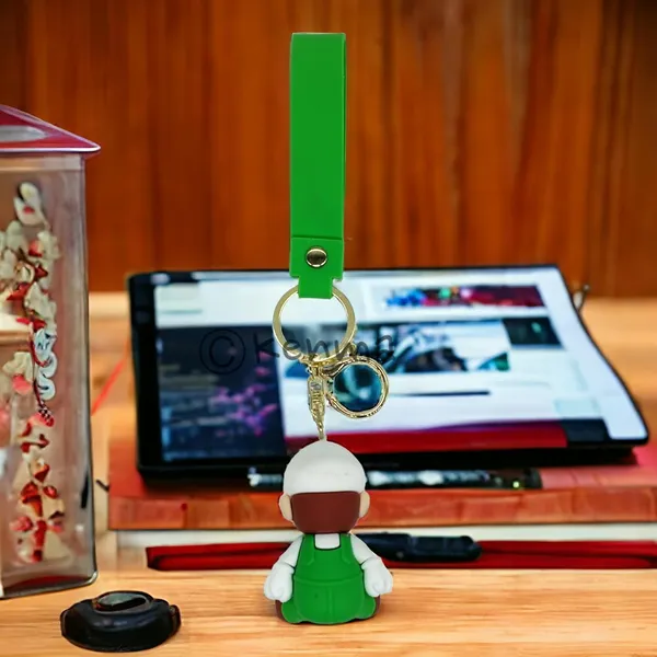 __Cute_Sitting_Green_Mario_3D_Lanyard_Keychain_With_Charms_For_Keys,Bags_&_Birthday_Return_Gifts_For_Girls_Boys_Keyrings_Model_7
