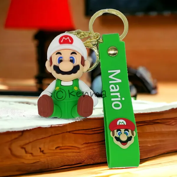 __Cute_Sitting_Green_Mario_3D_Lanyard_Keychain_With_Charms_For_Keys,Bags_&_Birthday_Return_Gifts_For_Girls_Boys_Keyrings_Model_7