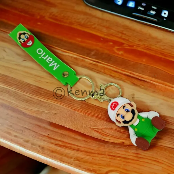 __Cute_Sitting_Green_Mario_3D_Lanyard_Keychain_With_Charms_For_Keys,Bags_&_Birthday_Return_Gifts_For_Girls_Boys_Keyrings_Model_7