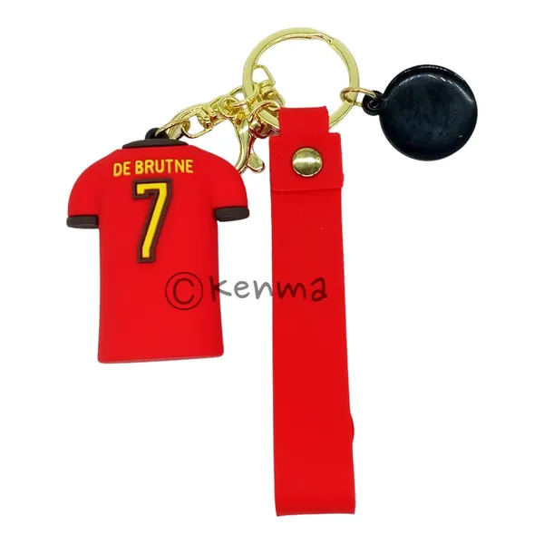 __Red_Kevin_De_Bruyane_3D_Lanyard_Jersey_Keychain_With_Charms_For_Keys,Bags_&_Birthday_Return_Gifts_For_Girls_Boys_Keyrings