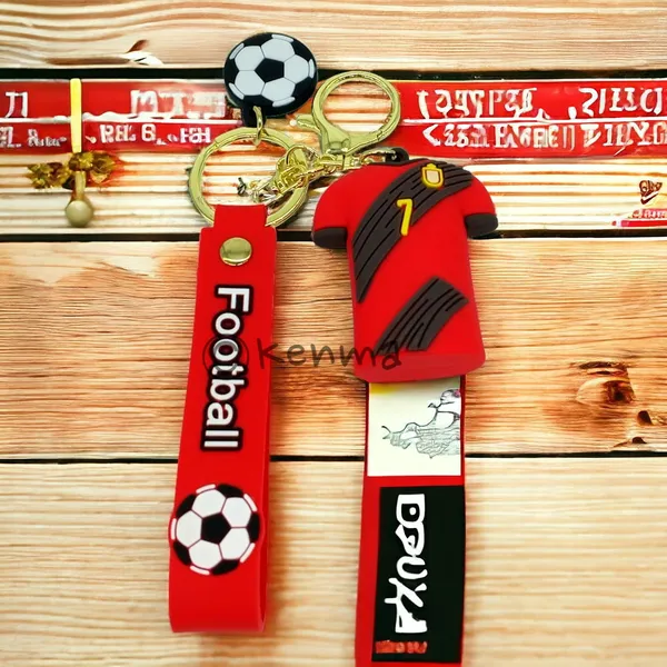 __Red_Kevin_De_Bruyane_3D_Lanyard_Jersey_Keychain_With_Charms_For_Keys,Bags_&_Birthday_Return_Gifts_For_Girls_Boys_Keyrings