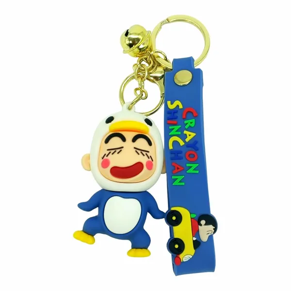 __3D_Crayon_Shinchan_Biue_&_White_With_Lanyard_Keychain_With_Charms_For_Keys,Bags_&_Birthday_Return_Gifts_For_Girls_Boys_Keyrings