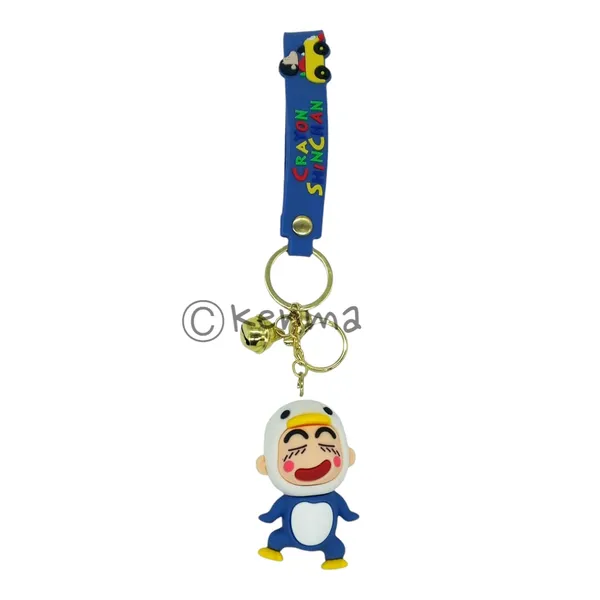 __3D_Crayon_Shinchan_Biue_&_White_With_Lanyard_Keychain_With_Charms_For_Keys,Bags_&_Birthday_Return_Gifts_For_Girls_Boys_Keyrings