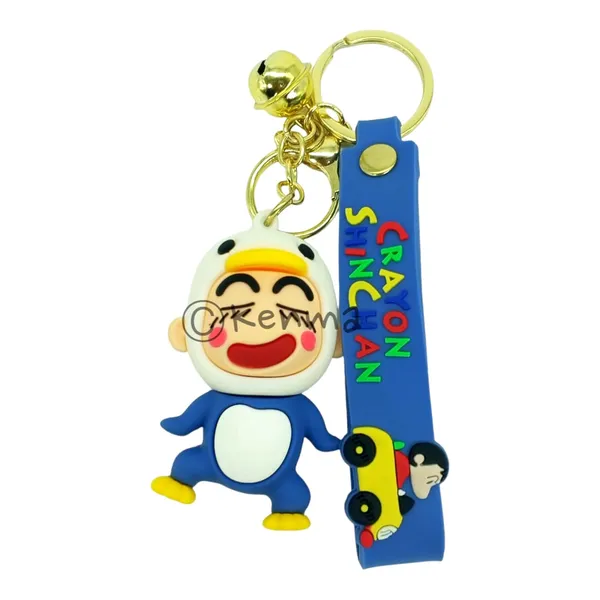 __3D_Crayon_Shinchan_Biue_&_White_With_Lanyard_Keychain_With_Charms_For_Keys,Bags_&_Birthday_Return_Gifts_For_Girls_Boys_Keyrings