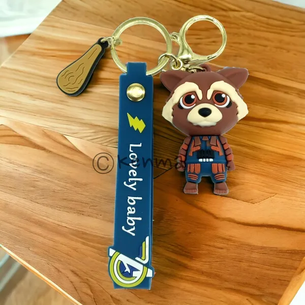 __3D_Cute_Brown_Colour_Rocket_Lanyard_Keychain_With_Charms_For_Keys,Bags_&_Birthday_Return_Gifts_For_Girls_Boys_Keyrings