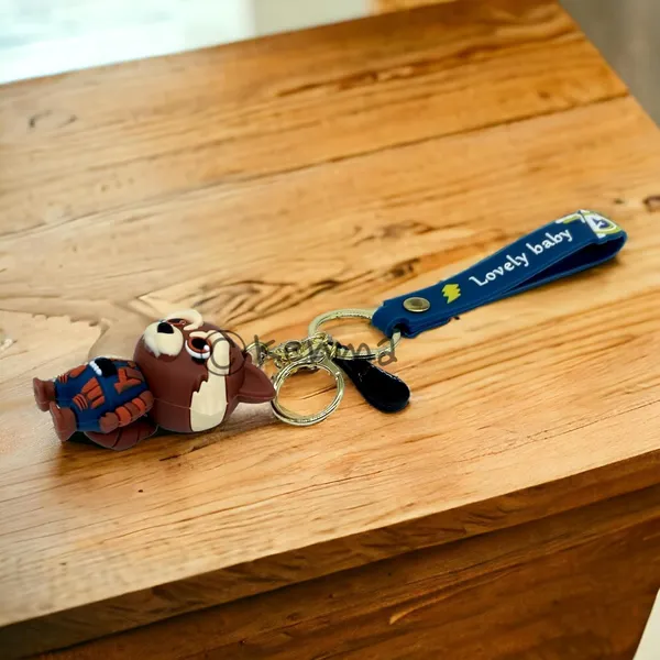 __3D_Cute_Brown_Colour_Rocket_Lanyard_Keychain_With_Charms_For_Keys,Bags_&_Birthday_Return_Gifts_For_Girls_Boys_Keyrings
