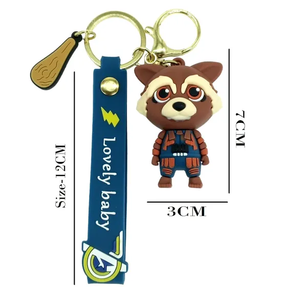 __3D_Cute_Brown_Colour_Rocket_Lanyard_Keychain_With_Charms_For_Keys,Bags_&_Birthday_Return_Gifts_For_Girls_Boys_Keyrings