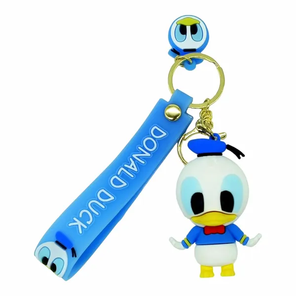 __3D_Donald_Duck_With_Lanyard_Keychain_With_Charms_For_Keys,Bags_&_Birthday_Return_Gifts_For_Girls_Boys_Keyrings
