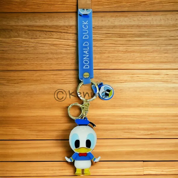 __3D_Donald_Duck_With_Lanyard_Keychain_With_Charms_For_Keys,Bags_&_Birthday_Return_Gifts_For_Girls_Boys_Keyrings