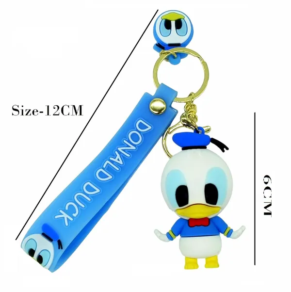 __3D_Donald_Duck_With_Lanyard_Keychain_With_Charms_For_Keys,Bags_&_Birthday_Return_Gifts_For_Girls_Boys_Keyrings