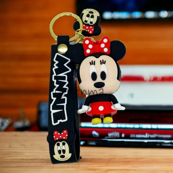 __3D_Minnie_Mouse_Lanyard_Keychain_With_Charms_For_Keys,Bags_&_Birthday_Return_Gifts_For_Girls_Boys_Keyrings