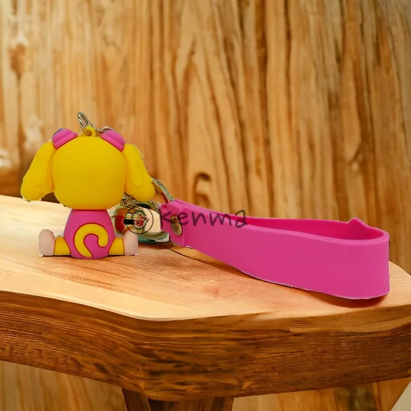 __3D_Pink_Cute_Paw_Petrol_Skye_Lanyard_Keychain_With_Charms_For_Keys,Bags_&_Birthday_Return_Gifts_For_Girls_Boys_Keyrings