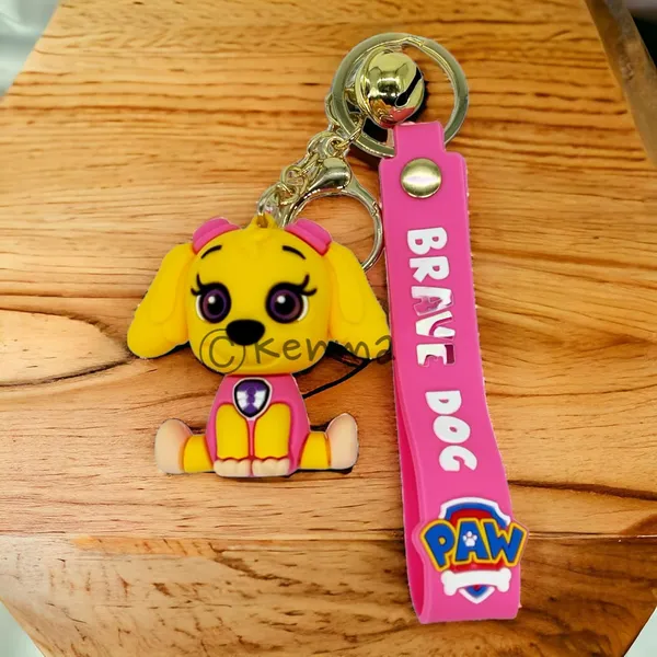 __3D_Pink_Cute_Paw_Petrol_Skye_Lanyard_Keychain_With_Charms_For_Keys,Bags_&_Birthday_Return_Gifts_For_Girls_Boys_Keyrings