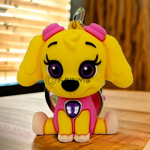 __3D_Pink_Cute_Paw_Petrol_Skye_Lanyard_Keychain_With_Charms_For_Keys,Bags_&_Birthday_Return_Gifts_For_Girls_Boys_Keyrings