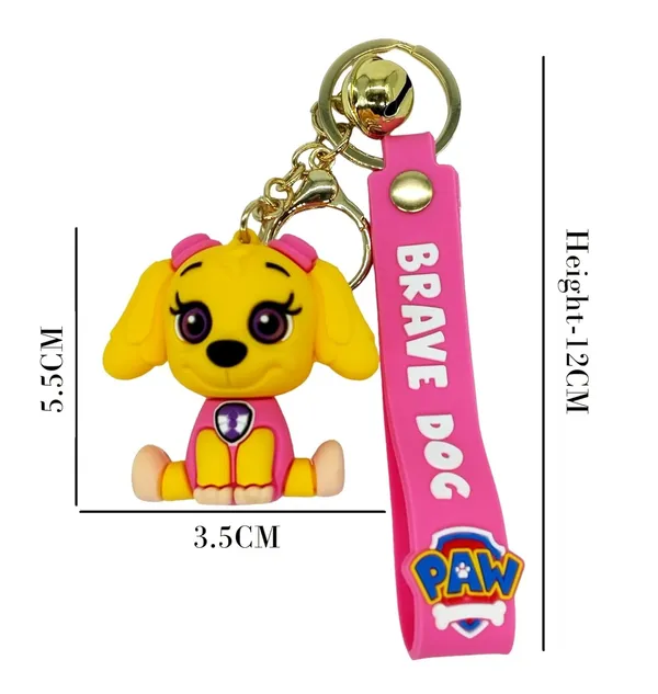 __3D_Pink_Cute_Paw_Petrol_Skye_Lanyard_Keychain_With_Charms_For_Keys,Bags_&_Birthday_Return_Gifts_For_Girls_Boys_Keyrings
