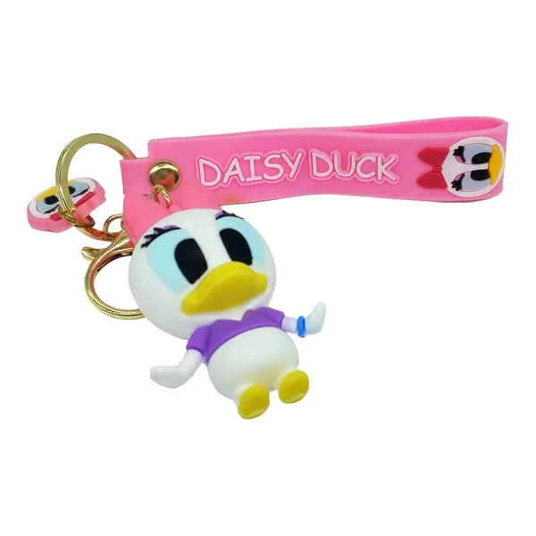 __Cute_3D_Daisy_Duck_With_Lanyard_Keychain_With_Charms_For_Keys,Bags_&_Birthday_Return_Gifts_For_Girls_Boys_Keyrings