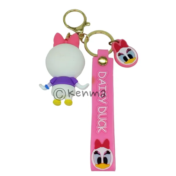 __Cute_3D_Daisy_Duck_With_Lanyard_Keychain_With_Charms_For_Keys,Bags_&_Birthday_Return_Gifts_For_Girls_Boys_Keyrings