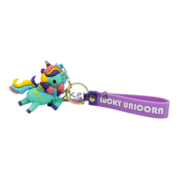 __Cute_3D_Green_Unicorn_Lanyard_Keychain_With_Charms_For_Keys,Bags_&_Birthday_Return_Gifts_For_Girls_Boys_Keyrings