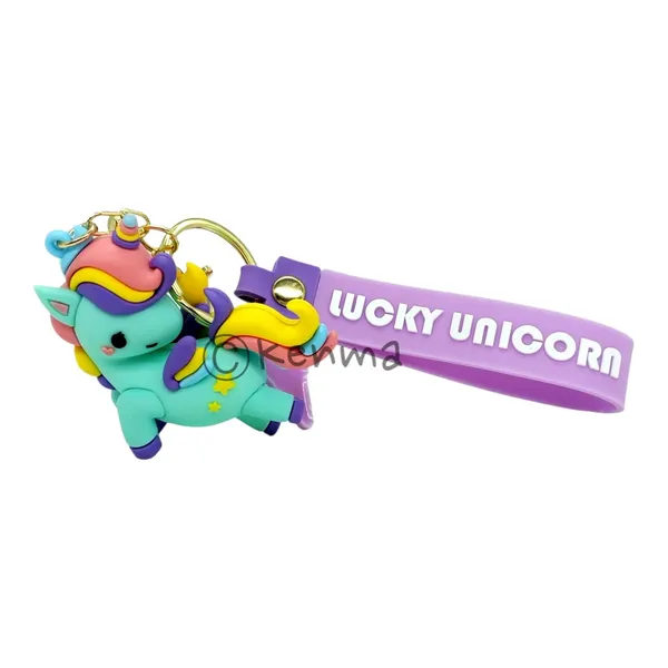 __Cute_3D_Green_Unicorn_Lanyard_Keychain_With_Charms_For_Keys,Bags_&_Birthday_Return_Gifts_For_Girls_Boys_Keyrings