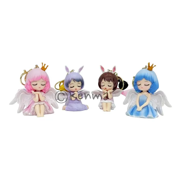 __Cute_Angel_Set_Of_4_3D_Lanyard_Keychain_With_Charms_For_Keys,Bags_&_Birthday_Return_Gifts_For_Girls_Boys_Keyrings