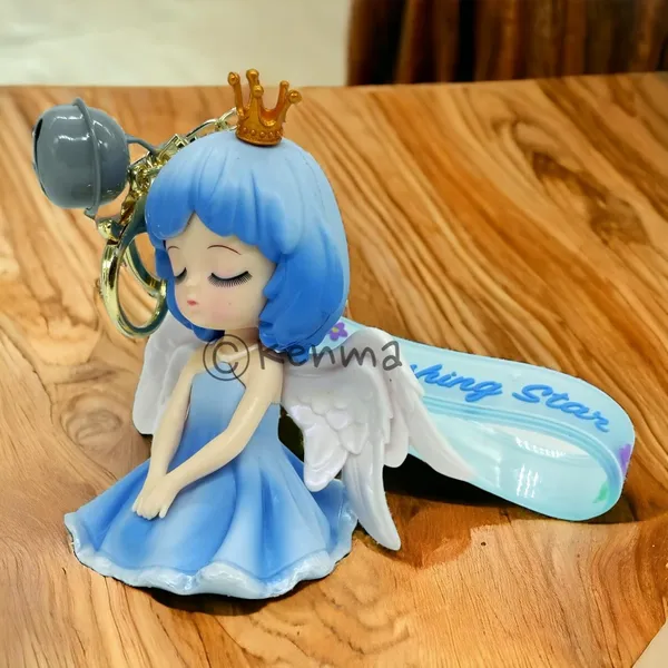 __Cute_Blue_Angel_3D_Lanyard_Keychain_With_Charms_For_Keys,Bags_&_Birthday_Return_Gifts_For_Girls_Boys_Keyrings