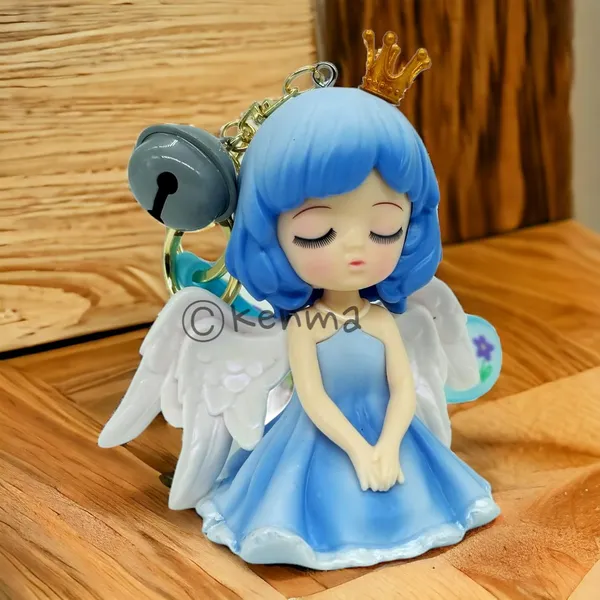__Cute_Blue_Angel_3D_Lanyard_Keychain_With_Charms_For_Keys,Bags_&_Birthday_Return_Gifts_For_Girls_Boys_Keyrings