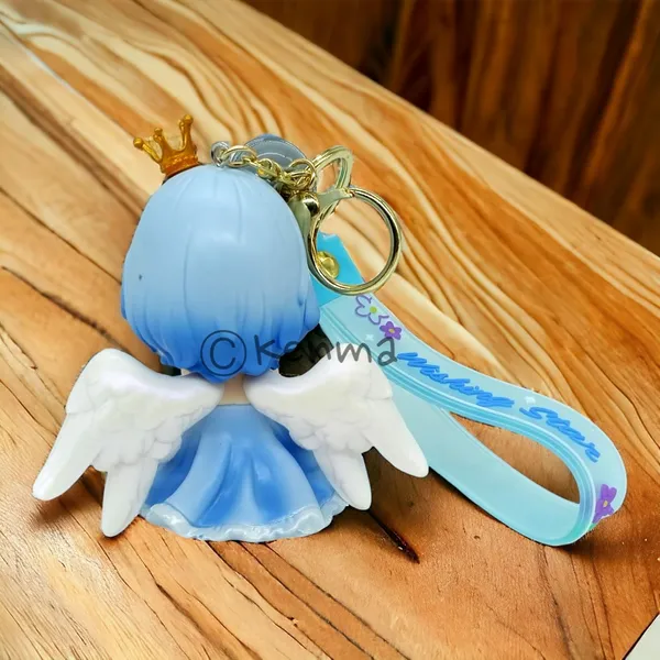 __Cute_Blue_Angel_3D_Lanyard_Keychain_With_Charms_For_Keys,Bags_&_Birthday_Return_Gifts_For_Girls_Boys_Keyrings