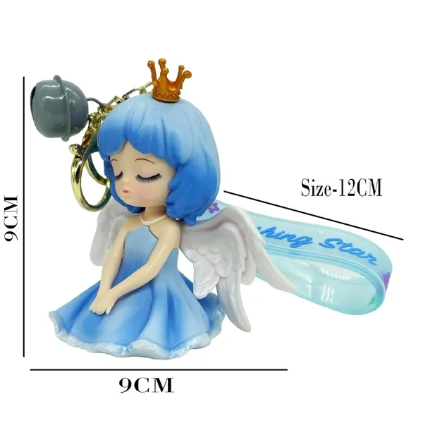 __Cute_Blue_Angel_3D_Lanyard_Keychain_With_Charms_For_Keys,Bags_&_Birthday_Return_Gifts_For_Girls_Boys_Keyrings
