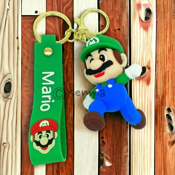 __Cute_Green_Mario_Running_3D_Lanyard_Keychain_With_Charms_For_Keys,Bags_&_Birthday_Return_Gifts_For_Girls_Boys_Keyrings_Model_6