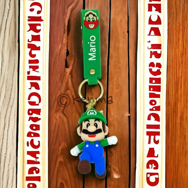 __Cute_Green_Mario_Running_3D_Lanyard_Keychain_With_Charms_For_Keys,Bags_&_Birthday_Return_Gifts_For_Girls_Boys_Keyrings_Model_6