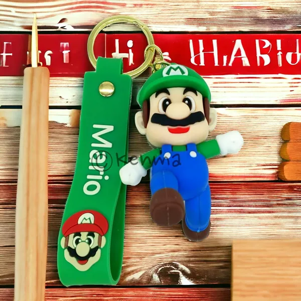 __Cute_Green_Mario_Running_3D_Lanyard_Keychain_With_Charms_For_Keys,Bags_&_Birthday_Return_Gifts_For_Girls_Boys_Keyrings_Model_6