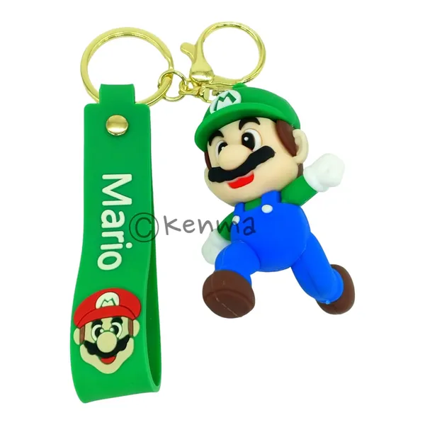 __Cute_Green_Mario_Running_3D_Lanyard_Keychain_With_Charms_For_Keys,Bags_&_Birthday_Return_Gifts_For_Girls_Boys_Keyrings_Model_6