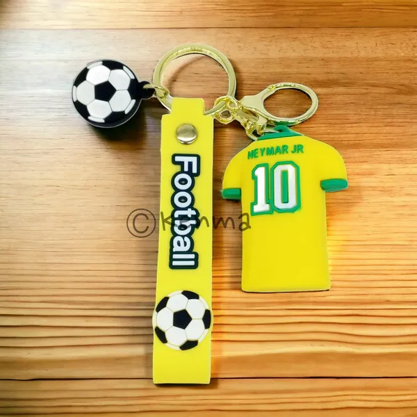 __Cute_Neymar_Jr_Yellow_Jersey_3D_Lanyard_Keychain_With_Charms_For_Keys,Bags_&_Birthday_Return_Gifts_For_Girls_Boys_Keyrings