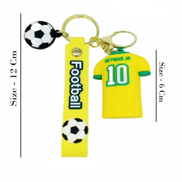 __Cute_Neymar_Jr_Yellow_Jersey_3D_Lanyard_Keychain_With_Charms_For_Keys,Bags_&_Birthday_Return_Gifts_For_Girls_Boys_Keyrings