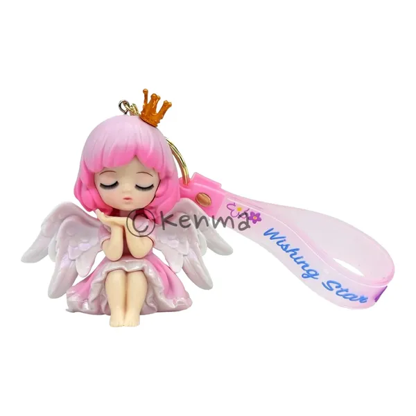 __Cute_Pink_Angel_3D_Lanyard_Keychain_With_Charms_For_Keys,Bags_&_Birthday_Return_Gifts_For_Girls_Boys_Keyrings