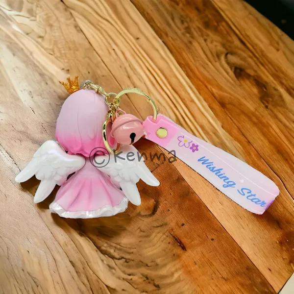 __Cute_Pink_Angel_3D_Lanyard_Keychain_With_Charms_For_Keys,Bags_&_Birthday_Return_Gifts_For_Girls_Boys_Keyrings
