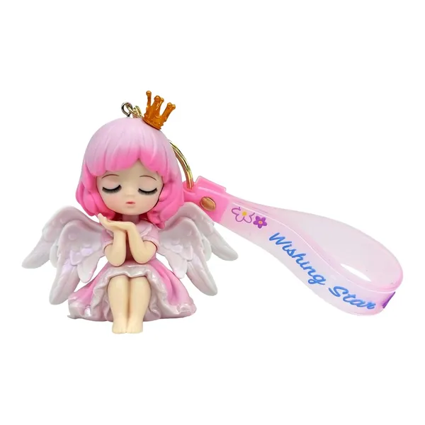 __Cute_Pink_Angel_3D_Lanyard_Keychain_With_Charms_For_Keys,Bags_&_Birthday_Return_Gifts_For_Girls_Boys_Keyrings