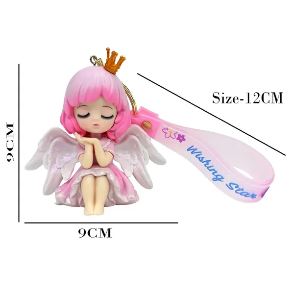 __Cute_Pink_Angel_3D_Lanyard_Keychain_With_Charms_For_Keys,Bags_&_Birthday_Return_Gifts_For_Girls_Boys_Keyrings