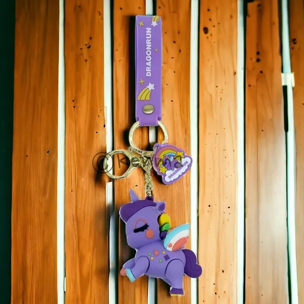 __Cute_Purple_Unicorn_Lanyard_Keychain_With_Charms_For_Keys,Bags_&_Birthday_Return_Gifts_For_Girls_Boys_Keyrings_Model_2