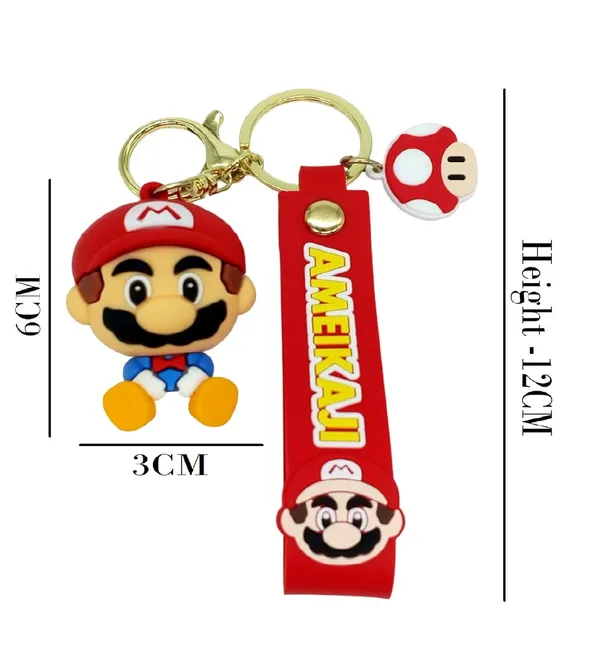 __Cute_Red_Mario_Model_2_3D_Lanyard_Keychain_With_Charms_For_Keys,Bags_&_Birthday_Return_Gifts_For_Girls_Boys